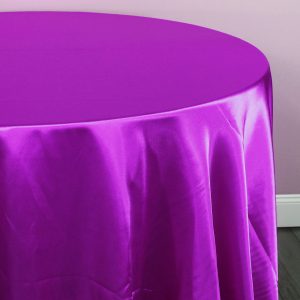 Charmeuse Satin Table Linen - 562 Pucci Fuchsia