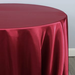 Charmeuse Satin Table Linen - 627 Cranberry