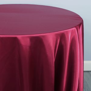 Charmeuse Satin Table Linen - 628 Burgundy