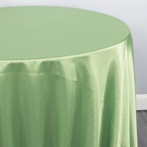 Charmeuse Satin Table Linen - 828 Lt Sage
