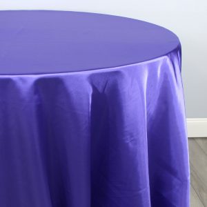 Charmeuse Satin Table Linen - 929 Sea Blue