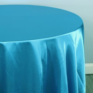 Charmeuse Satin Table Linen - 932 Turquoise