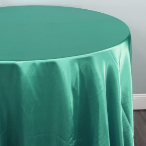 Charmeuse Satin Table Linen - 961 Seafoam