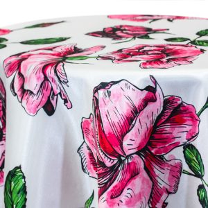 Poly Print - Anna's Rose Table Linen - Lavender
