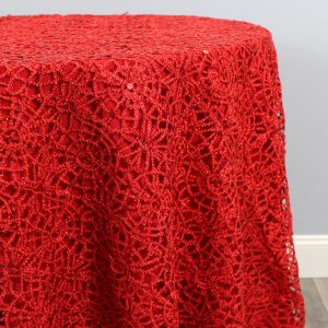 Chemical Lace Table Linen - Red