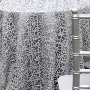 Chemical Lace Table Linen - Silver