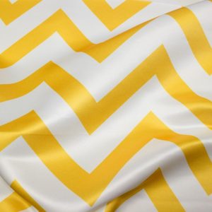 Chevron Print Lamour Table Linen - Yellow