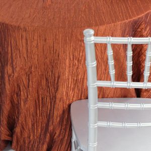 Crushed Taffeta Table Linen - 368 Terracotta