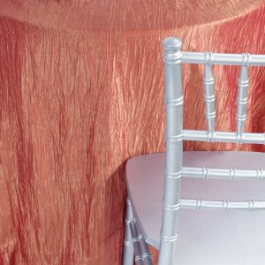 Crushed Taffeta Table Linen - 432 Coral