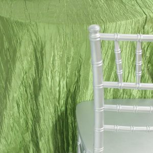 Crushed Taffeta Table Linen - 737 Apple Green