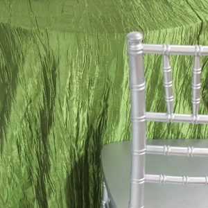 Crushed Taffeta Table Linen - 749 Dk Lime