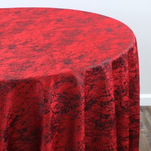 Crystal Velvet Table Linen - Red