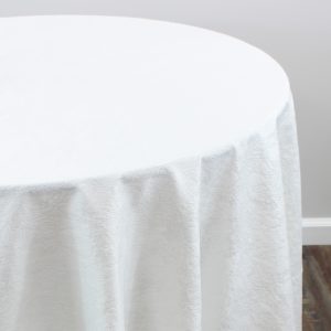 Crystal Velvet Table Linen - White