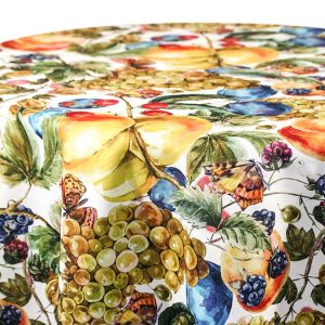 Poly Print - Cornucopia Table Linen - White