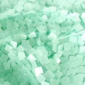 Dazzle Square Sequins Table Linen - Mint