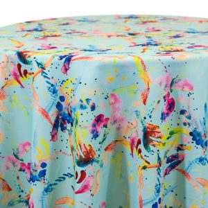 Poly Print - Dropcloth Table Linen - Aqua