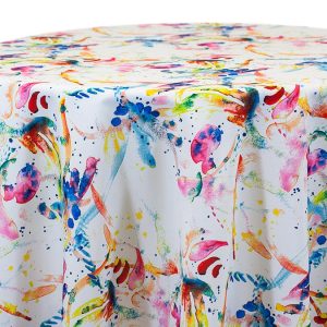 Poly Print - Dropcloth Table Linen - White