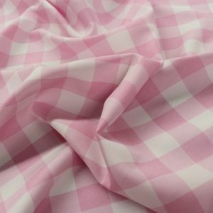 Gingham Buffalo Check Poly Table Linen - Pink