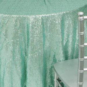 Glitz Sequins Table Linen - Mint (Dull)