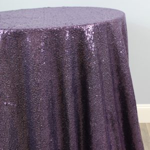 Glitz Sequins Table Linen - Plum