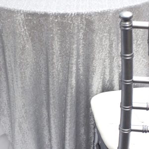 Glitz Sequins Table Linen - Silver (Dull)