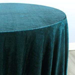 Metallic Velveteen Table Linen - Teal