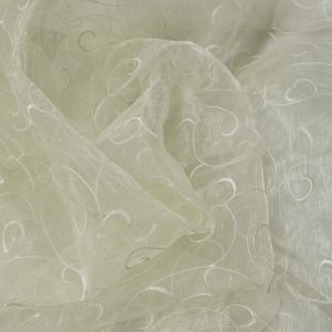 Organza Swirl Table Linen - 128 Ivory