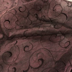 Organza Swirl Table Linen - 333 Brown