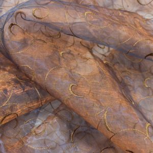 Organza Swirl Table Linen - 410 Blue/Gold