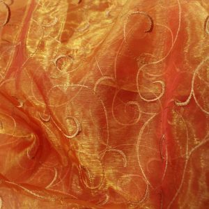 Organza Swirl Table Linen - 431 Orange