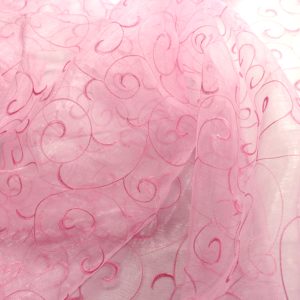 Organza Swirl Table Linen - 527 Pink