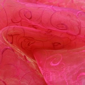 Organza Swirl Table Linen - Orange/Fuchsia