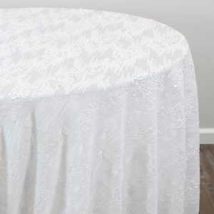Ornate Table Linen - White