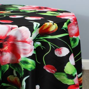 Perennial Table Linen - Rose/Black