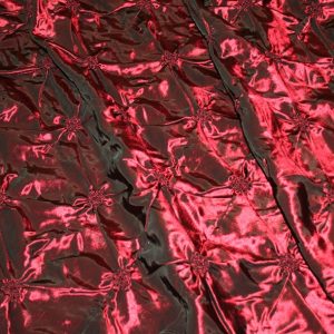 Pinwheel Taffeta Table Linen - Burgundy