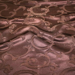 Scarlet Damask Table Linen - Brown
