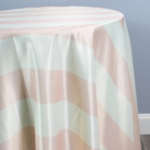 Striped Print Lamour Table Linen - 3.5 Inch Blush/Ivory