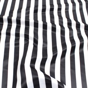Striped Print Lamour Table Linen - 1 Inch Black