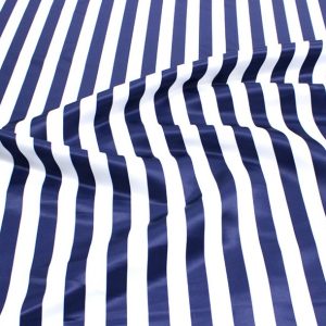 Striped Print Lamour Table Linen - 1 Inch Navy