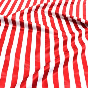 Striped Print Lamour Table Linen - 1 Inch Red