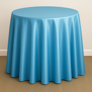 Mystique Satin Table Linen - Baja Turquoise