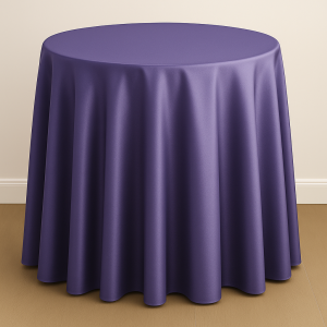 Mystique Satin Table Linen - Baja Violet