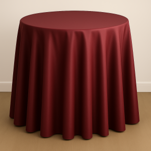 Mystique Satin Table Linen - Bordeaux