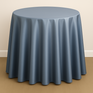Mystique Satin Table Linen - Desert Blue
