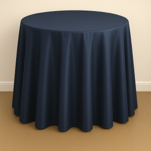 Mystique Satin Table Linen - Dusk Blue