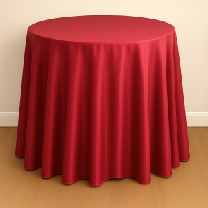 Mystique Satin Table Linen - Flaming Coral