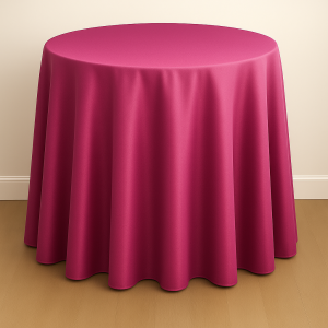 Mystique Satin Table Linen - Garden Fuchsia
