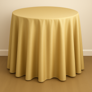 Mystique Satin Table Linen - Golden Sand