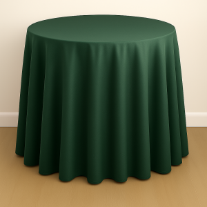 Mystique Satin Table Linen - Hunter Green