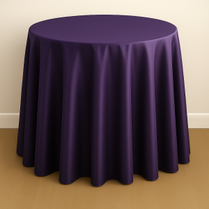 Mystique Satin Table Linen - Majestic Purple